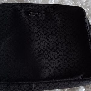 Coach Black Textured Laptop Sleeve